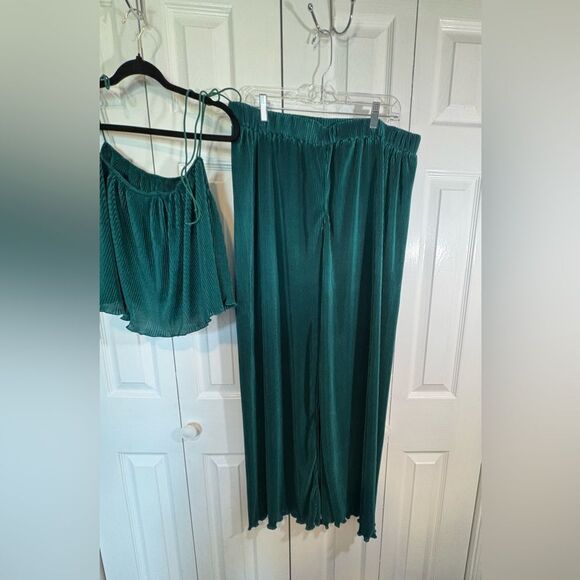 SHEIN Teal 2 piece Pantsuit - Picture 3 of 4